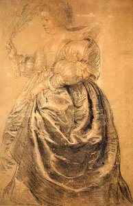 ファンを持つ女性